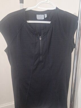 Athleta Black Half-Zip Performance Top